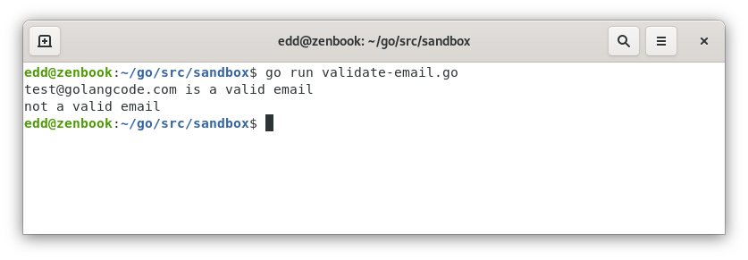 check email is valid using regex